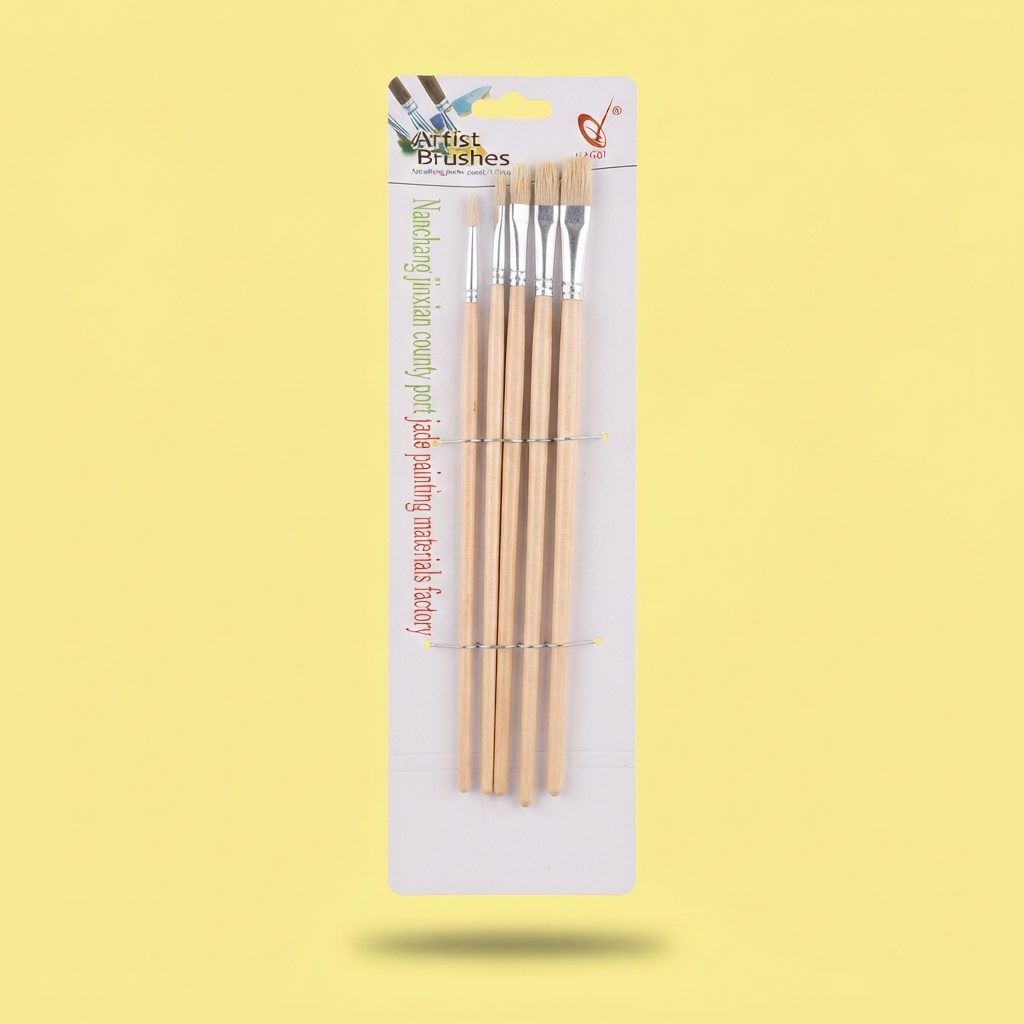 SET DE PINCELES M/LARGO MADERA X5 CHATOS ST43576