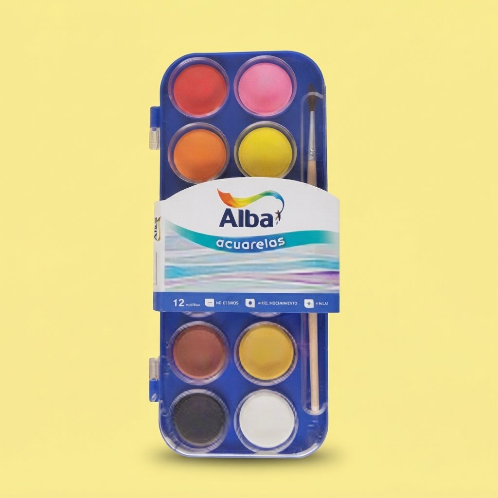 ACUARELA ALBA ESCOLAR ESTUCHE X12 COLORES 0698512