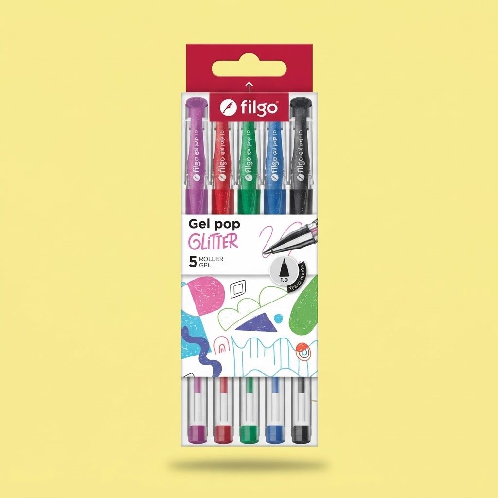 ROLLER FILGO GEL POP GLITTER X5