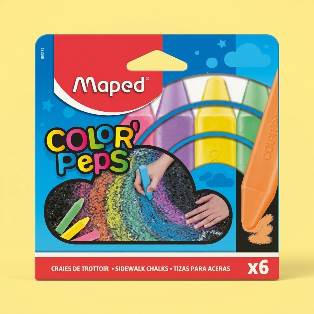 TIZAS MAPED COLOR PEPS CUADRADAS X6 0750260
