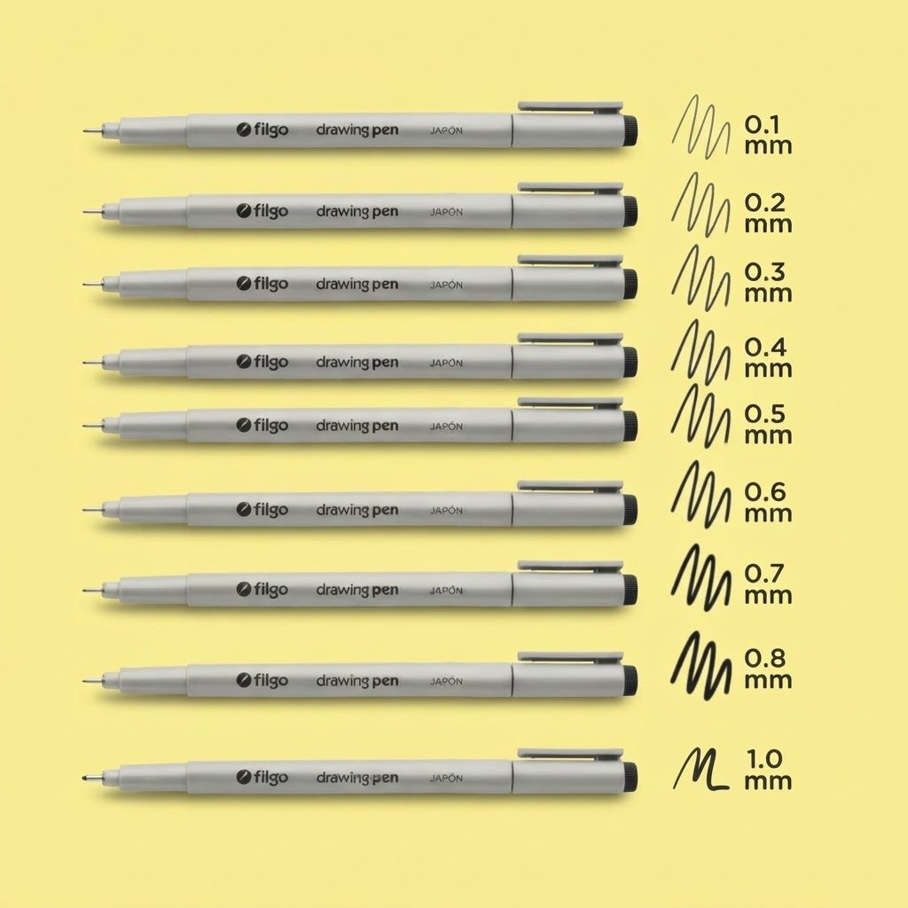PUNTERAS FILGO EN NEGRO 0.1 A 1.0 XUNIDAD
