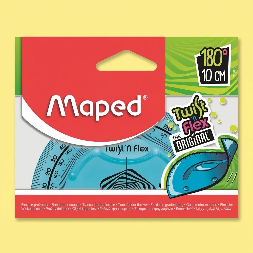 TRANSPORTADOR MAPED TWIST'N FLEX 180° 10 CM XUNIDAD 0756390