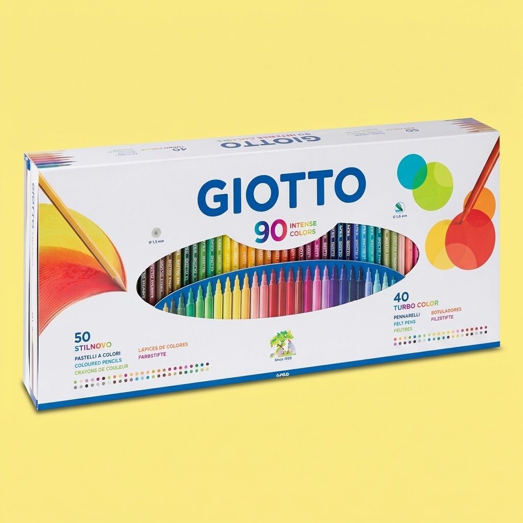 SET DE LAPICES DE COLORES Y MARCADORES GIOTTO X90 PIEZAS 2830180