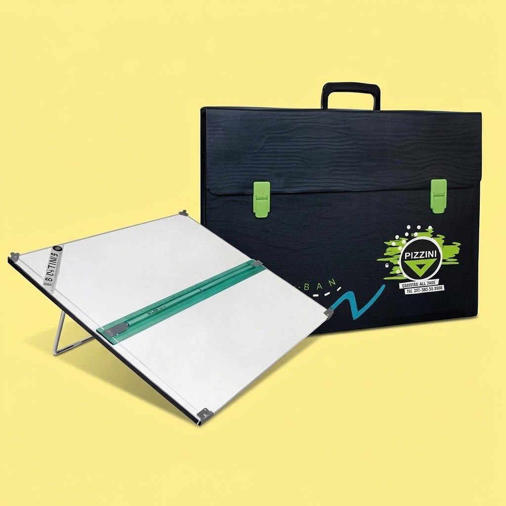 TABLERO PIZZINI P/DIBUJO C/PARALELA DE 60 CM. ATRIL 6 POS. Y PORTATABLERO 0195460