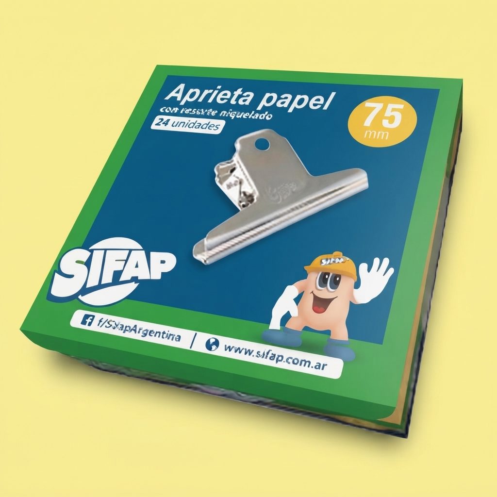 APRIETA PAPEL SIFAP DE METAL NIQUELADO NRO.75 (7,4 CM)0320575